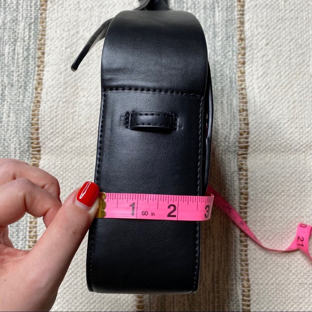 Nissa One Red Black Snake Print Crossbody Bag - Picture 7 of 9